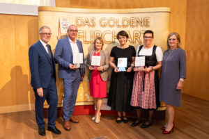 vlnr.: Thomas Wolfsegger (Tagen in Österreich), Peter Ochensberger, Astrid Ochensberger (Gartenhotel Ochensberger), Beate Astner-Prem, Birgit Astner (Sattlerwirt Hotel/Wirtshaus/Seminar), Elfi Schenkel (Tagen in Österreich)