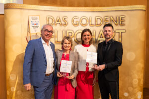 v.l.n.r.: Peter Ochensberger, Astrid Ochensberger, Anna Koschu, Andreas Hofer (Gartenhotel Ochensberger)