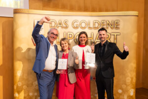 v.l.n.r.: Peter Ochensberger, Astrid Ochensberger, Anna Koschu, Andreas Hofer (Gartenhotel Ochensberger)